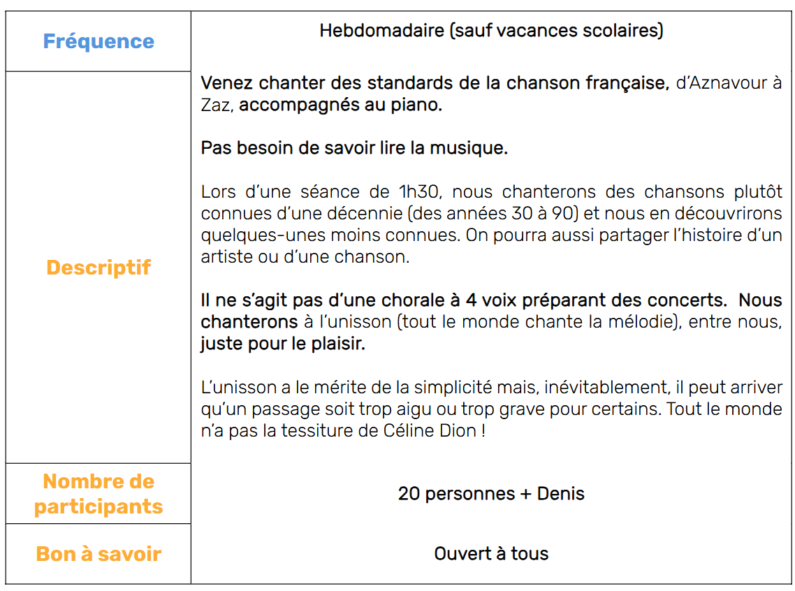 Chansons